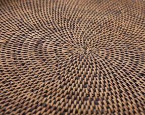 Flamant Togo Tray, Round, Reed, 48cm