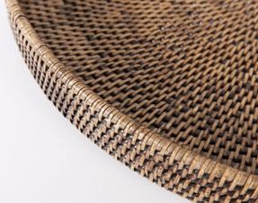 Flamant Togo Tray, Round, Reed, 48cm