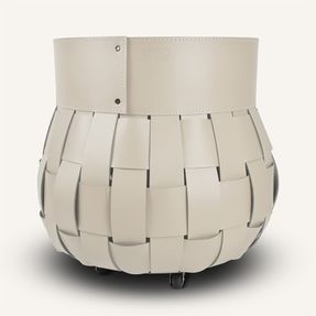 Limacdesign Storage Basket In Woven Leather Treccio Habita