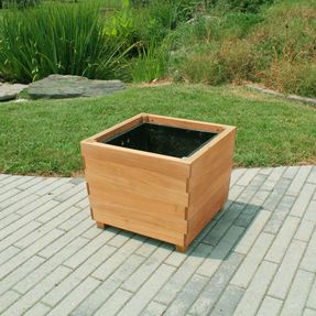 Countrycasualteak Studio Small Square Planter W/ Commercial-grade Liner