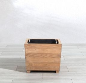 Countrycasualteak Studio Small Square Planter W/ Commercial-grade Liner