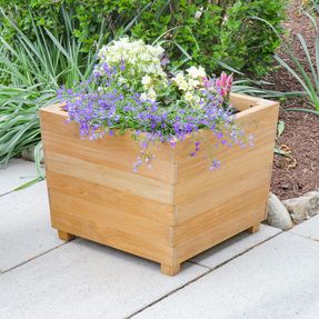 Countrycasualteak Studio Small Square Planter W/ Commercial-grade Liner