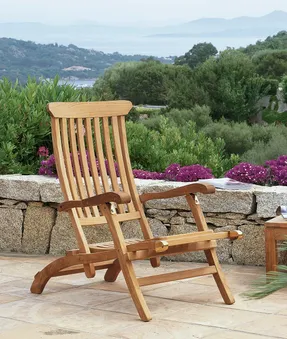 Unopiu Titanic Folding Deckchair In Teak