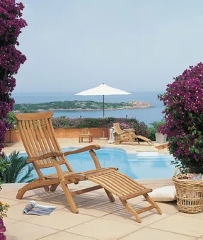 Unopiu Titanic Folding Deckchair In Teak