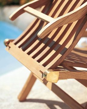 Unopiu Titanic Folding Deckchair In Teak