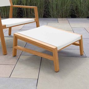 Country Casual Teak Summit Teak Sling Stacking Ottoman