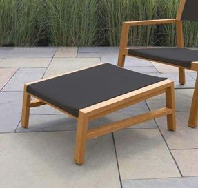 Country Casual Teak Summit Teak Sling Stacking Ottoman