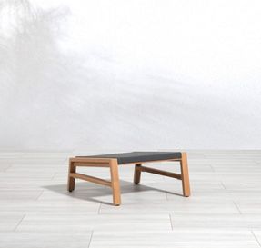 Country Casual Teak Summit Teak Sling Stacking Ottoman