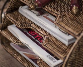 Flamant Togo, Magazine Rack, Reed