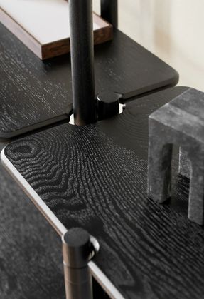 Gejst Invi Bookcase Black Ash