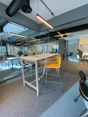 Apton Quartz Single Central Glazed Frameless Glass Partitioning