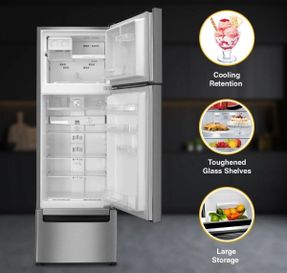 Whirlpool Protton 215l Frost Free Three Door Refrigerator - Radiant Steel