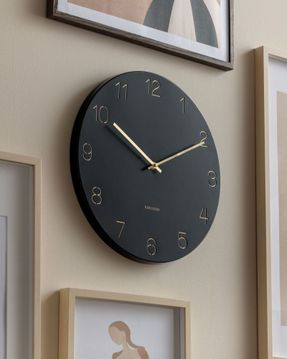 presenttime Wall Clock Charm Engraved Numbers