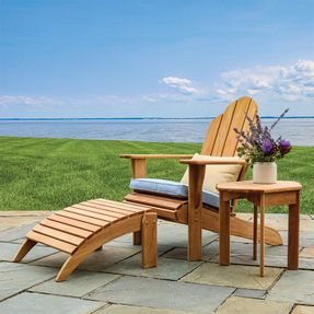 Country Casual Teak Teak Adirondack Footstool