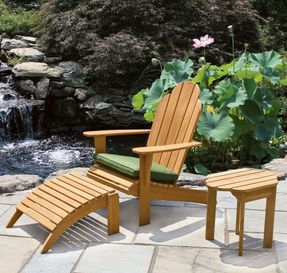 Country Casual Teak Teak Adirondack Footstool