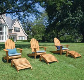Country Casual Teak Teak Adirondack Footstool