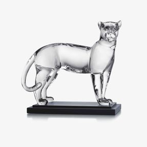 Baccarat Large Panther Sculpture