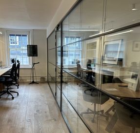Apton Quartz Double Glazed 54mm Frameless Glass Partitioning
