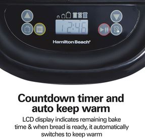 Hamilton Beach Artisan Dough & Bread Maker Black