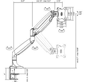 Imovr Echo Single Monitor Arm