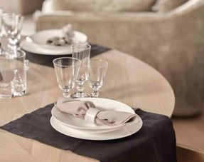 Flamant Phills, Placemat, Black, Set Of 6