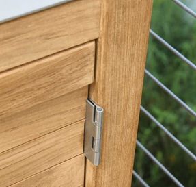 Country Casual Teak Urbana Double-stream Open Lid Receptacle