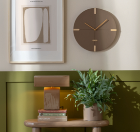 Present Time Wall Clock Oxford Round