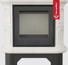 Kratki Tiled Wood Burning Steel Stove Kratki Wk440 Ø 130 5,5 Kw Cream Til