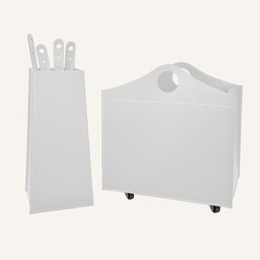 limacdesign Elegant Fireplace Set In Leather Bocad