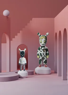 Lladro The Guest By Devilrobots Sculpture. Small Model. Numbered Edition