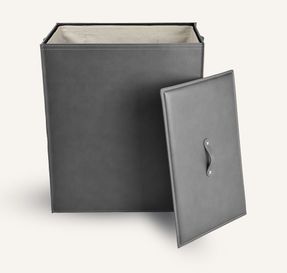 Limacdesign Laundry Hamper In Triple-Layer Leather Angela