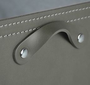 Limacdesign Laundry Hamper In Triple-Layer Leather Angela