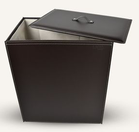 Limacdesign Laundry Hamper In Triple-Layer Leather Angela