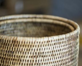 Flamant Togo, Litter Bin, With Cover, Reed