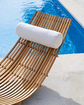 Unopiu Swing Stacking Chaise Longue In Teak