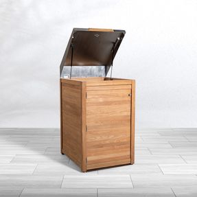 Country Casual Teak Urbana Small Trash Enclosure Outdoor Litter Bins