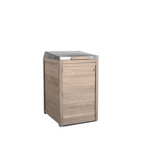 Country Casual Teak Urbana Small Trash Enclosure Outdoor Litter Bins