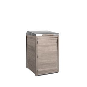 Country Casual Teak Urbana Small Trash Enclosure Outdoor Litter Bins