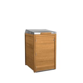 Country Casual Teak Urbana Small Trash Enclosure Outdoor Litter Bins