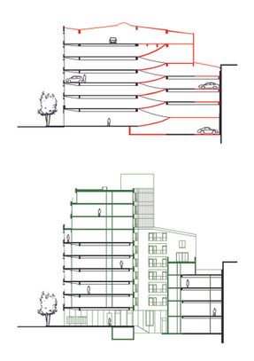 Garage Building into 63 Apartment Building
