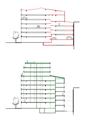 Garage Building into 63 Apartment Building