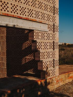 Ceramic Pavilions In The Northern Fields Of Valencia