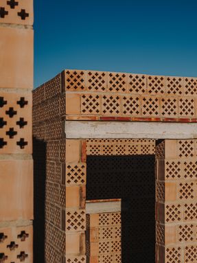 Ceramic Pavilions In The Northern Fields Of Valencia
