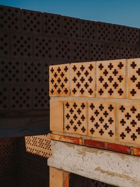 Ceramic Pavilions In The Northern Fields Of Valencia