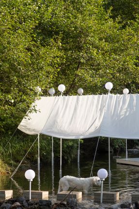 Temporary Installation At A Mountain River