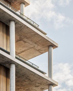 Neighborhood In Paris - Media Library And Family Flats, Student Residence, And Social Housing Units