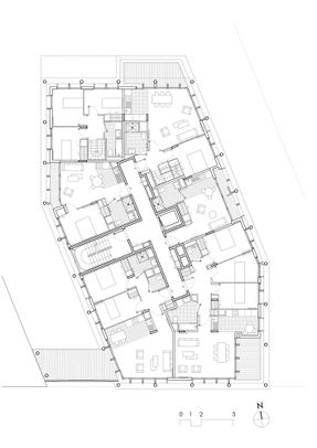 Neighborhood In Paris - Media Library And Family Flats, Student Residence, And Social Housing Units