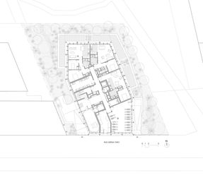 Neighborhood In Paris - Media Library And Family Flats, Student Residence, And Social Housing Units