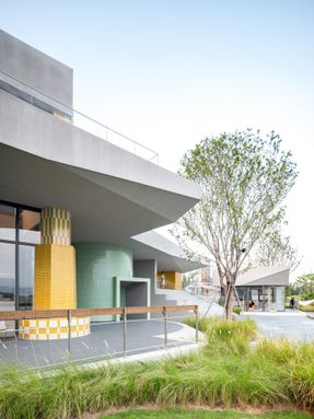 Nerve Lab. Experimental Sports Support Buildings On Double Happiness Island