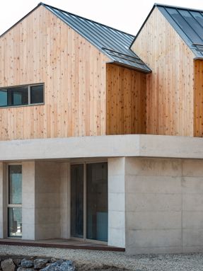 Two Gabled Volumes, One Landscape
